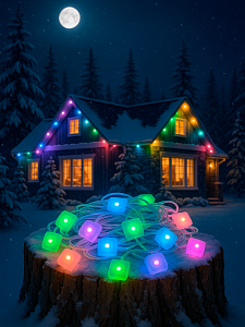 Уличная RGB гирлянда на дом с Bluetooth 30 м Огонёк OG-LDG27